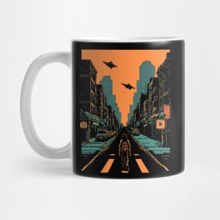 Lost in City Pixel Art Mug